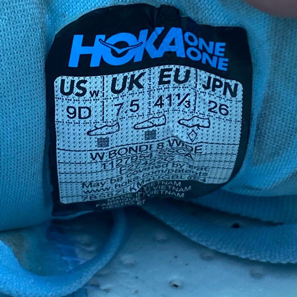 HOKA ONE ONE BONDI 8 WIDE - Women’s Running Shoes - SIZE 9D - Picture 10 of 10